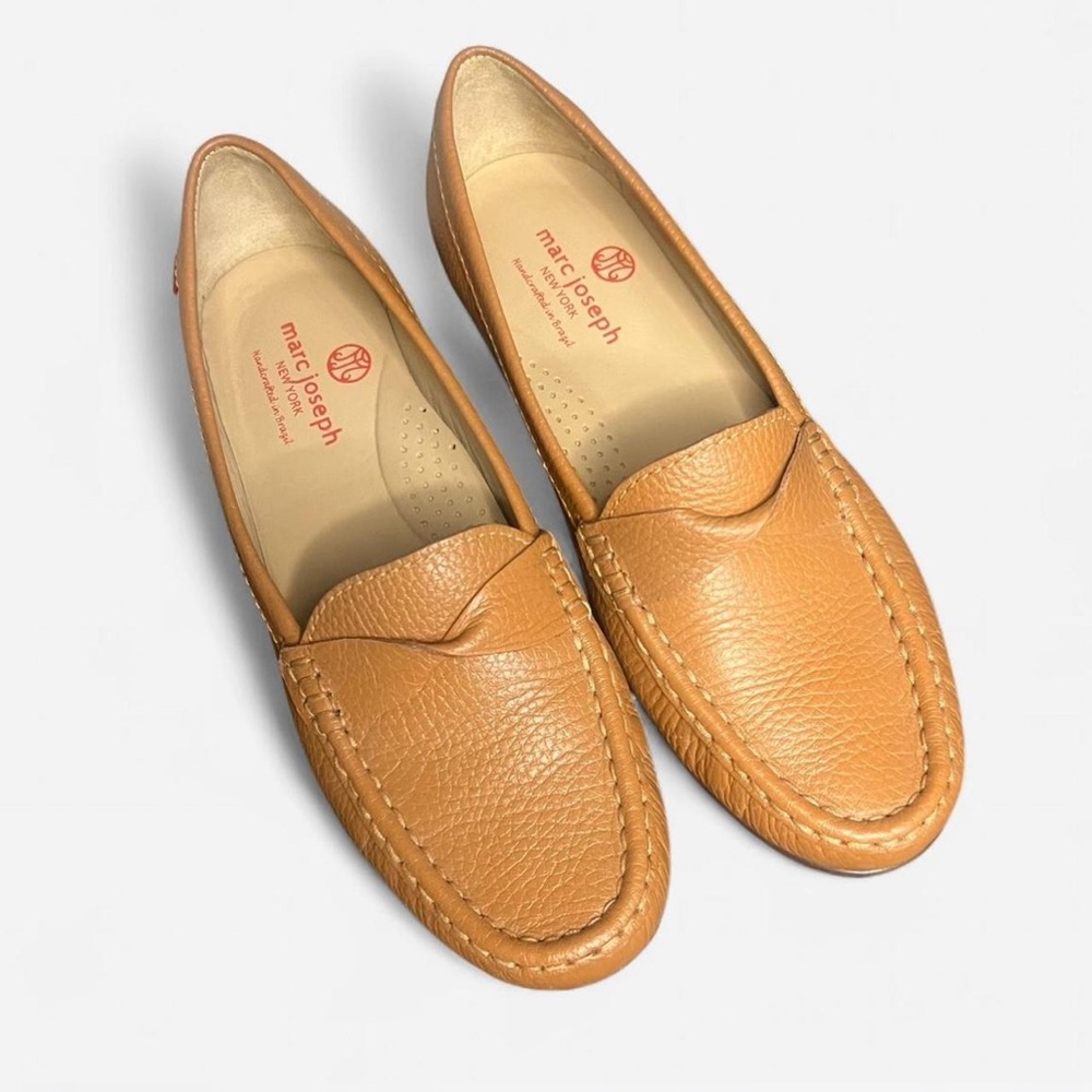 Marc Joseph Women's Tan Leather Penny Loafers